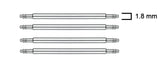 Alpine 1.8mm Double Flange Steel Spring Bars -  8mm - 38 mm